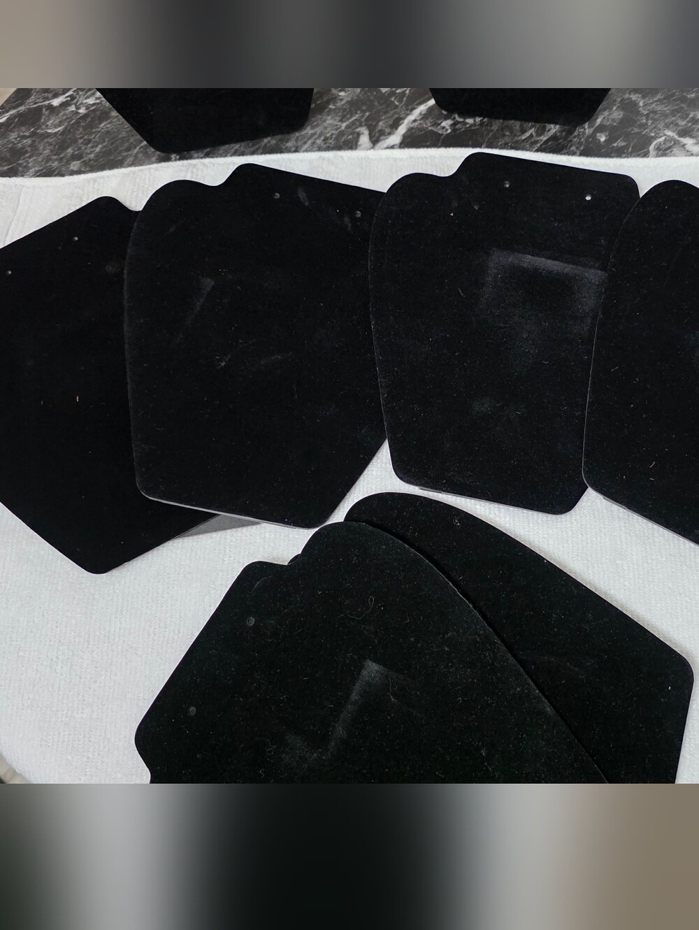 Black Velvet Jewelry Display Pads - Set of Multiple